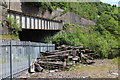 SO2101 : Old sleepers, former Aberbeeg Junction Station by M J Roscoe