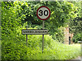 TM0082 : Garboldisham Village Name sign on the B1111 Harting Road by Geographer