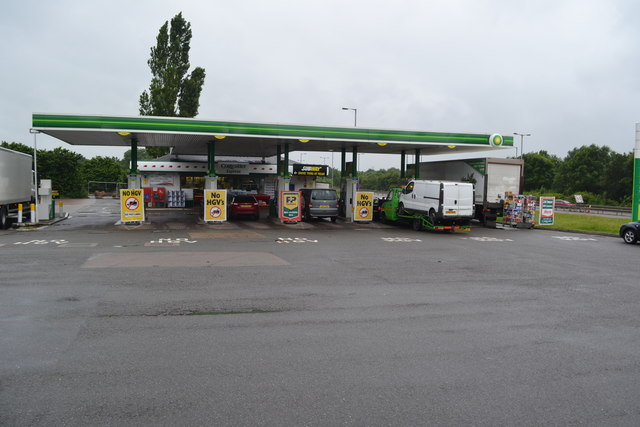 Service station on the A46 at Binley Woods