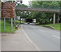 ST3188 : Brown destinations sign on the  approach to the Old Green Interchange, Newport by Jaggery