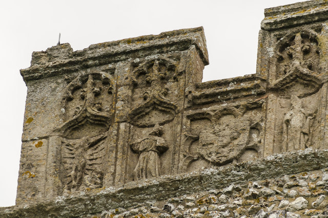 Tower parapet detail, St Mary's church, Burnham Westgate