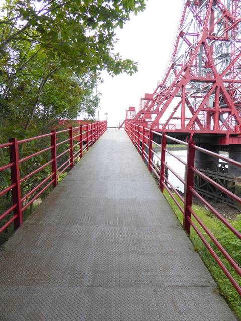 Ramp up onto Tees Newport Bridge