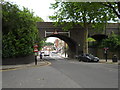 TQ3195 : Railway bridge, Grange Park by Paul Bryan