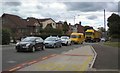 SJ9291 : Heavy traffic on Stockport Road West by Gerald England