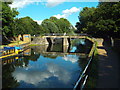 TQ3586 : Bridge over the River Lea Navigation near Clapton by Malc McDonald