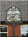 TL9877 : Market Weston Village sign by Geographer