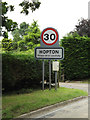 TL9979 : Hopton Village Name sign on the B1111 Common Road by Geographer