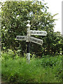 TM0379 : Roadsign on the B1113 Redgrave Road by Geographer