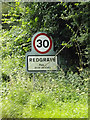 TM0378 : Redgrave Village Name sign on the B1113 Redgrave Road by Geographer