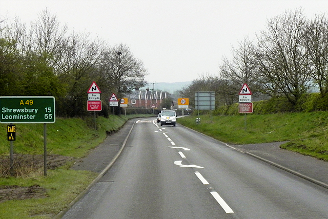 A49 near Prees Green