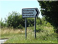 TM0374 : Roadsign on Snape Hill by Geographer