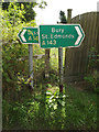 TM0175 : Roadsigns on the A143 Diss Road by Geographer