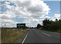 TL9371 : A1088 Thetford Road & roadsign by Geographer