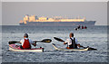 J4982 : Canoeists off Bangor by Rossographer