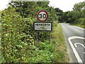 TL9775 : Hepworth Village Name sign & Barningham Road by Geographer