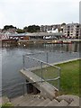 SX9192 : Padlocks on the fence opposite Exeter Quay by David Smith