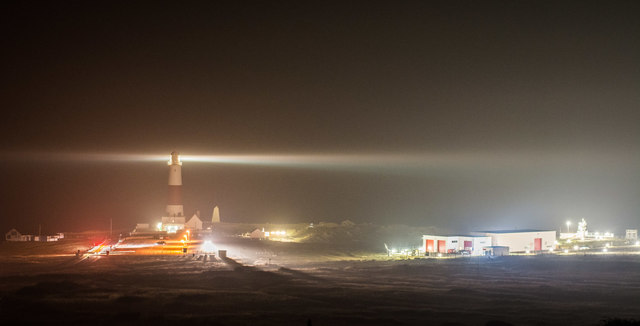 Portland Bill Lighthouse at night