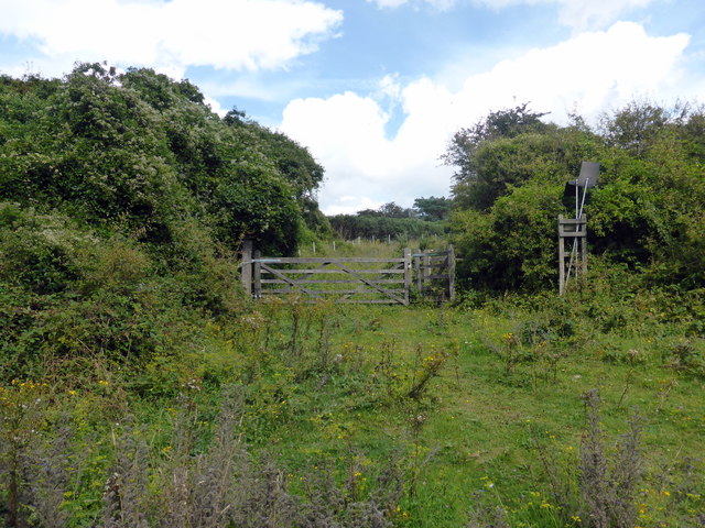 Gate into Lullington Heath National Nature Reserve