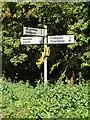 TM0271 : Roadsign on the C555 Finningham Road by Geographer