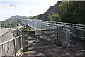 SH7076 : Footbridge over the A55 at Penmaenmawr by Jeff Buck