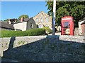 SK2954 : Phone box with a defibrillator, Bolehill by Christine Johnstone