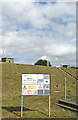 TL9470 : Stanton Water Treatment Works sign by Geographer