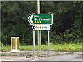 TL8666 : Roadsigns on the A143 Bury Road by Geographer