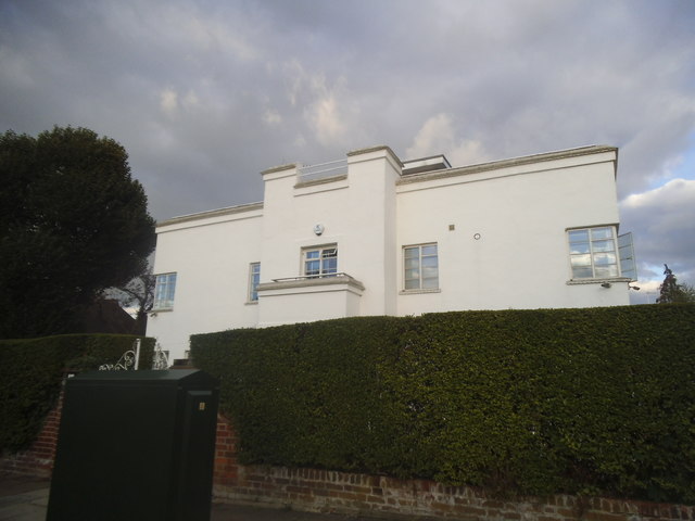 Modernist house on the corner of Spencer Drive