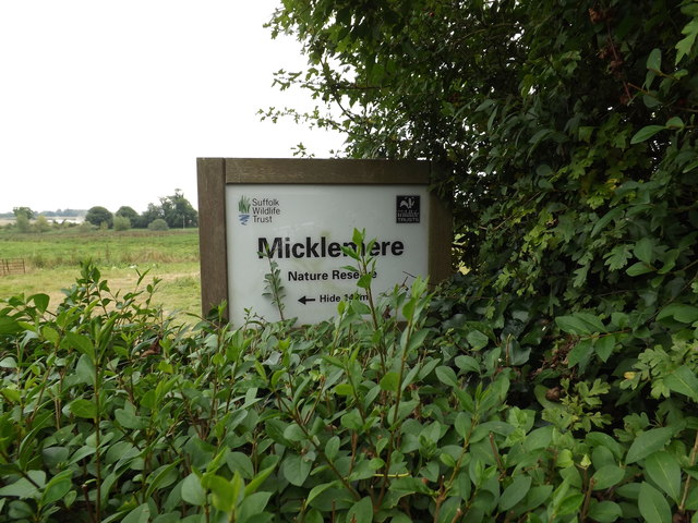 Micklemere Nature Reserve sign