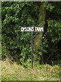 TM1287 : Dyson's Farm sign by Geographer