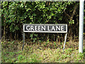 TM1787 : Green Lane sign by Geographer