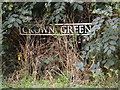 TM1483 : Crown Green sign by Geographer