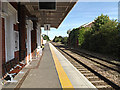 TM0595 : Railway Station Platform at Attleborough Railway Station by Geographer