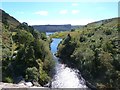 SN8968 : Water flow into the Pen-y-Garreg reservoir from the outlet of the Craig Goch dam by Derek Voller