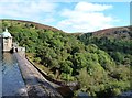 SN9167 : Looking North-east across the Pen-y-Garreg dam by Derek Voller