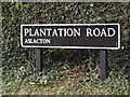 TM1590 : Plantation Road sign by Geographer