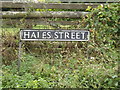 TM1587 : Hales Street sign by Geographer