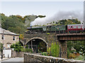 SD7915 : Flying Scotsman at Brooksbottoms Viaduct by David Dixon