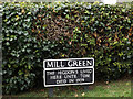 TM1384 : Mill Green sign by Geographer