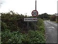 TM1683 : Shimpling Village Name sign on Dickleburgh Road by Geographer