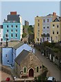 SN1300 : Looking down onto Bridge Street from Crackwell Street, Tenby by Derek Voller