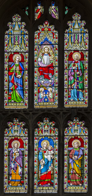 Stained glass window, St Martin's church, Stamford