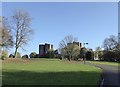 SJ8846 : Hanley Park: view to flats off Ridgway Road by Jonathan Hutchins