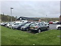 SJ8146 : Silverdale: car park for Kents Lane Community Building by Jonathan Hutchins