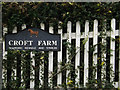 TL1614 : Croft Farm sign by Geographer