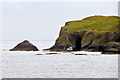 NM3235 : Staffa, Clamshell Cave and Am Buachaille by David Dixon