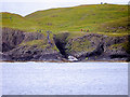 NM3235 : Staffa Landing Stage at Clamshell Cave by David Dixon