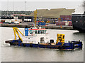 O1834 : River Liffey, Dredger at Dublin Harbour by David Dixon