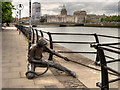 O1634 : River Liffey City Quay, The Linesman by David Dixon