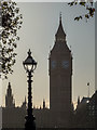 TQ3079 : Lamp and Clock Tower, from South Bank, London SE1 by Christine Matthews